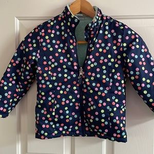Girls 5T Fleece lined Polkadot Jacket Healthtex